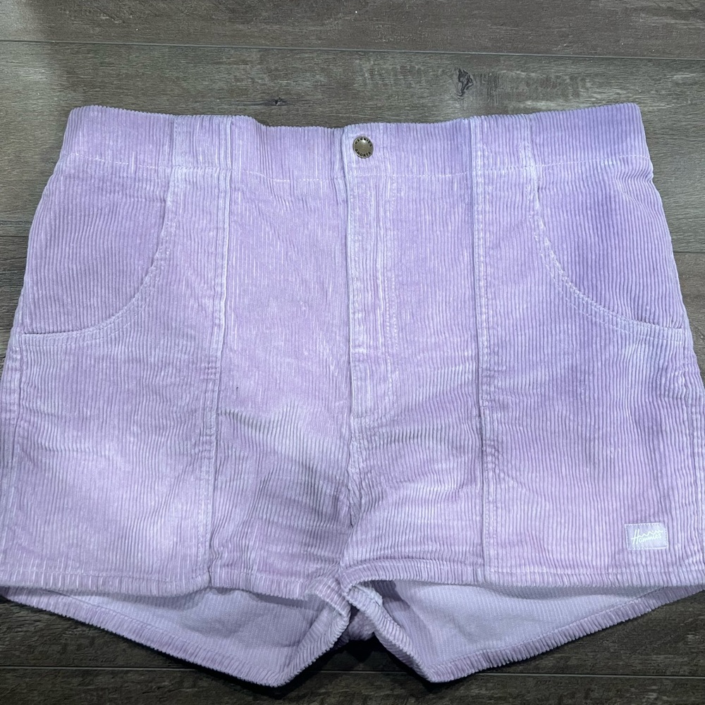 Lavender Corduroy High-Waist Women’s Shorts - Hammies